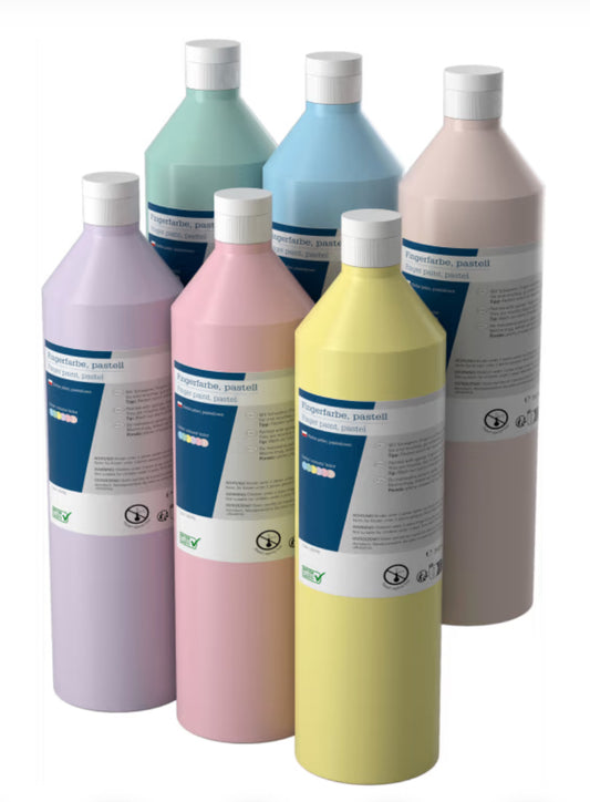 HABA Pro Fingerfarben-Set Pastell, 6 x 750 ml